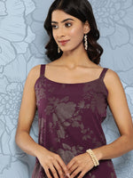 Thumbnail for Ahalyaa Floral Foil Printed Crepe Kurta - Distacart