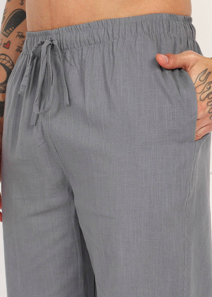 Fabmade Slate Grey Linen Pyjama - Distacart