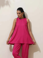 Thumbnail for trueBrowns Pink Viscose Co-ord Set