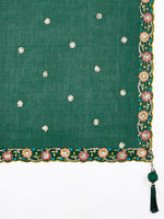 Thumbnail for House of Panchhi Navy Blue Pure Georgette Sequins And Thread Embroidery Lehenga Choli & Dupatta - Distacart