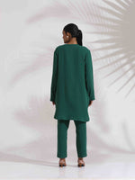 Thumbnail for trueBrowns Green Cotton Kurta Co-ord Set