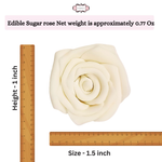 Thumbnail for confect sugar roses topper sugar roses for cake decorations edible classic pearl ivory roses pack of 12