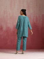 Thumbnail for trueBrowns Light Blue Cotton Dobby Co-ord set