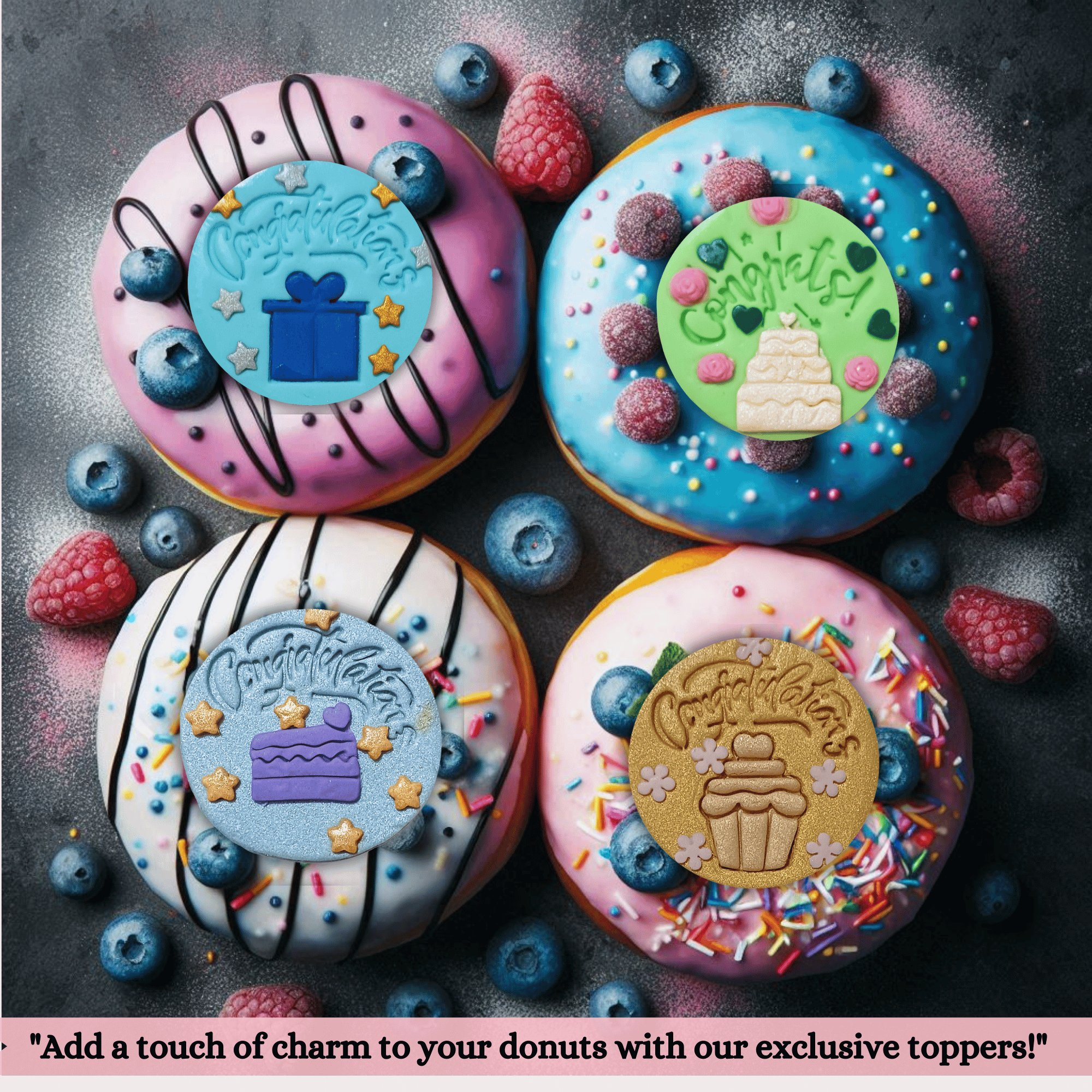 confect congratulations toppers for cakes cupcakes cake decorations supplies 100gms ct 05