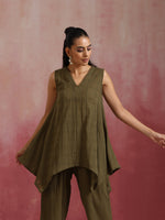 Thumbnail for trueBrowns Olive Cotton Dobby Dobby Co-ord set