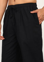 Thumbnail for Fabmade Noir Linen Trousers - Distacart