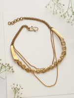 Thumbnail for trueBrowns Brass Rose Layererd Necklace - Distacart