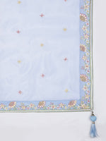 Thumbnail for House of Panchhi Navy Blue Pure Georgette Sequins And Thread Embroidery Lehenga Choli & Dupatta - Distacart