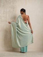 Thumbnail for trueBrowns Blue Gold Lurex Ready To Wear Saree