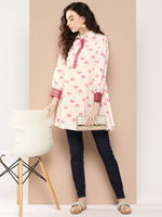 Thumbnail for Ahalyaa Shirt Collar Printed Tunic - Distacart