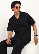 Thumbnail for Fabmade Midnight Black Linen Co-Ord - Distacart