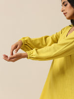 Thumbnail for trueBrowns Lime Slub Textured Short Co-Ord Set - Distacart