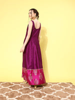 Thumbnail for Ahalyaa Ethnic Motifs Printed Maxi Dress - Distacart