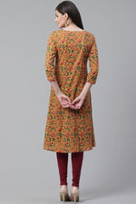 Thumbnail for Ahika Women Cotton Trendy Festive Wear Orange Printed Kurti - Distacart