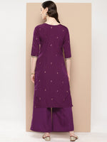 Thumbnail for Ahalyaa Women Floral Yoke Design Regular Kurta with Palazzos - Distacart