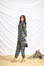 Thumbnail for BulBul Nilisha Teal Chanderi Co-Ord Set