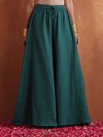 Thumbnail for trueBrowns Green Cotton Sharara Set