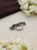Thumbnail for trueBrowns Silver Tone Rectangular Ghungroo Ring - Distacart