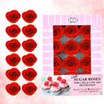Thumbnail for sugar flowers for cake cupcake decoration red 120 gms