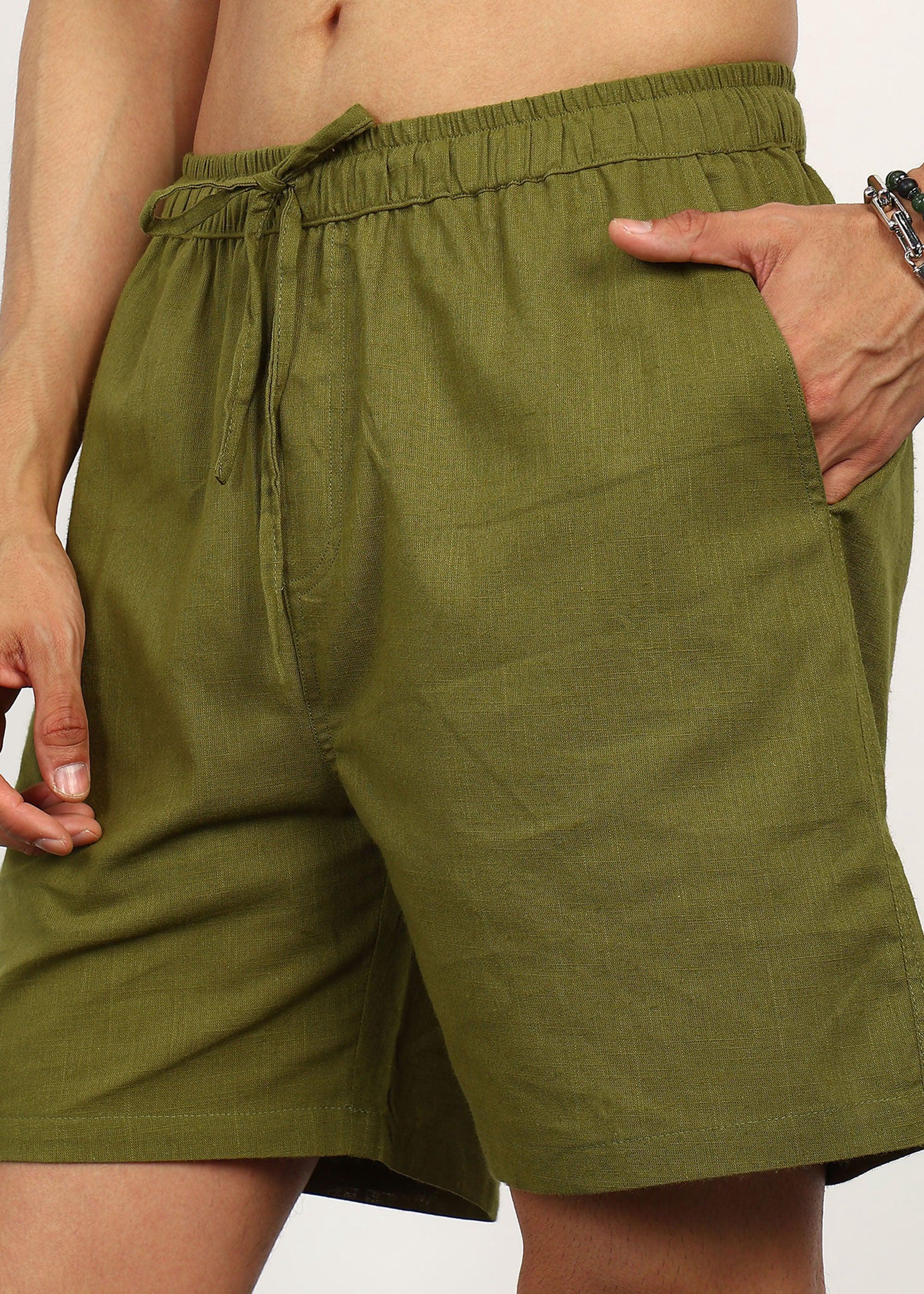 Fabmade Olive Ease Shorts - Distacart