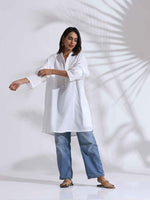 Thumbnail for trueBrowns White Unisex Freesize Kurta