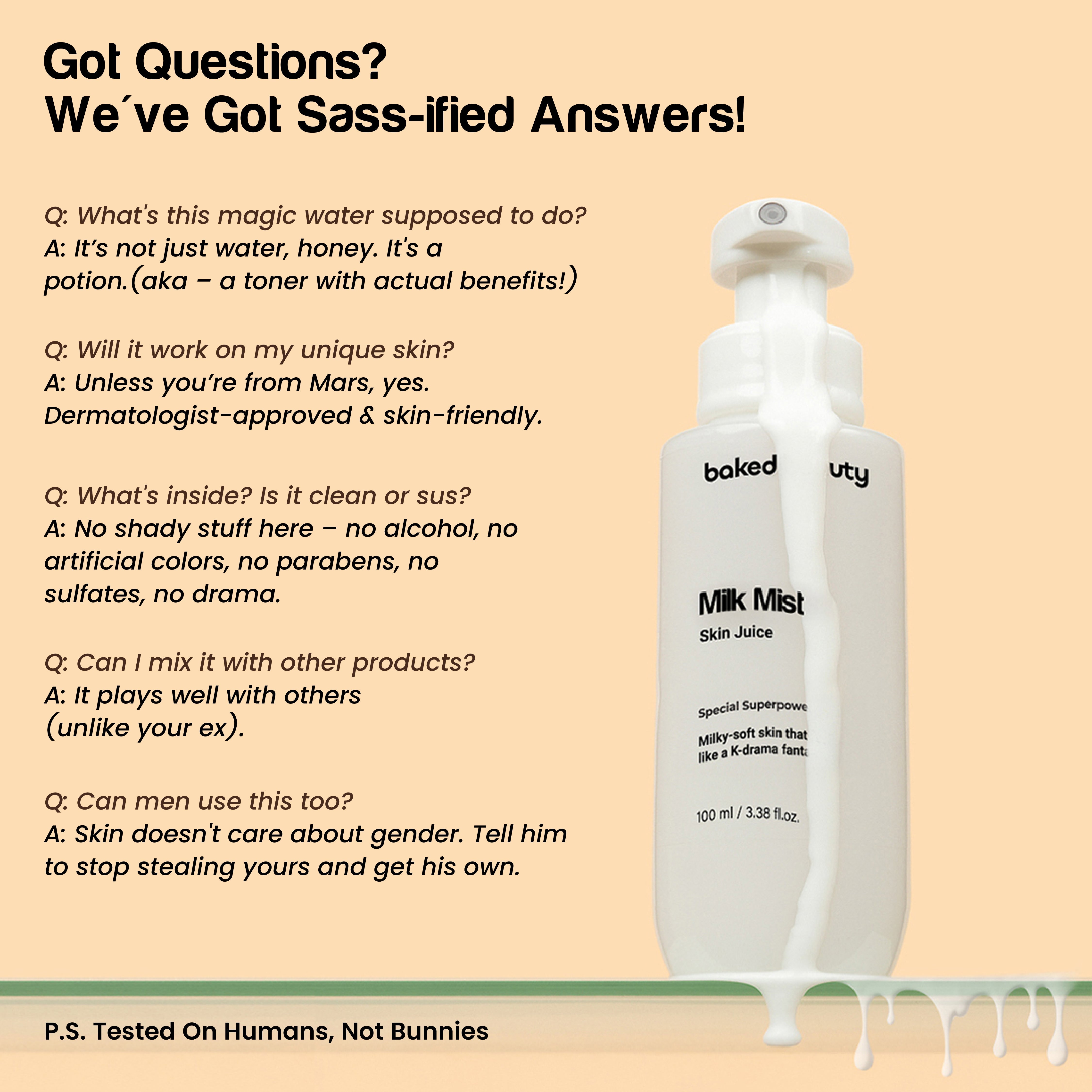 Baked Beauty Milk Mist Skin Juice - Milky Moisturising Toner