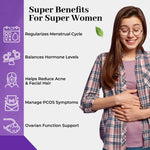 Thumbnail for Health Veda Organics Plant Based PCOS Multivitamin Supplement Tablets - Distacart