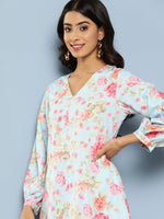 Thumbnail for Ahalyaa Women Floral Printed Regular Tunic with Palazzos - Distacart