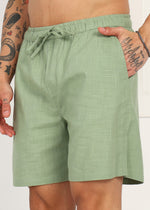Thumbnail for Fabmade Sage Linen Shorts - Distacart