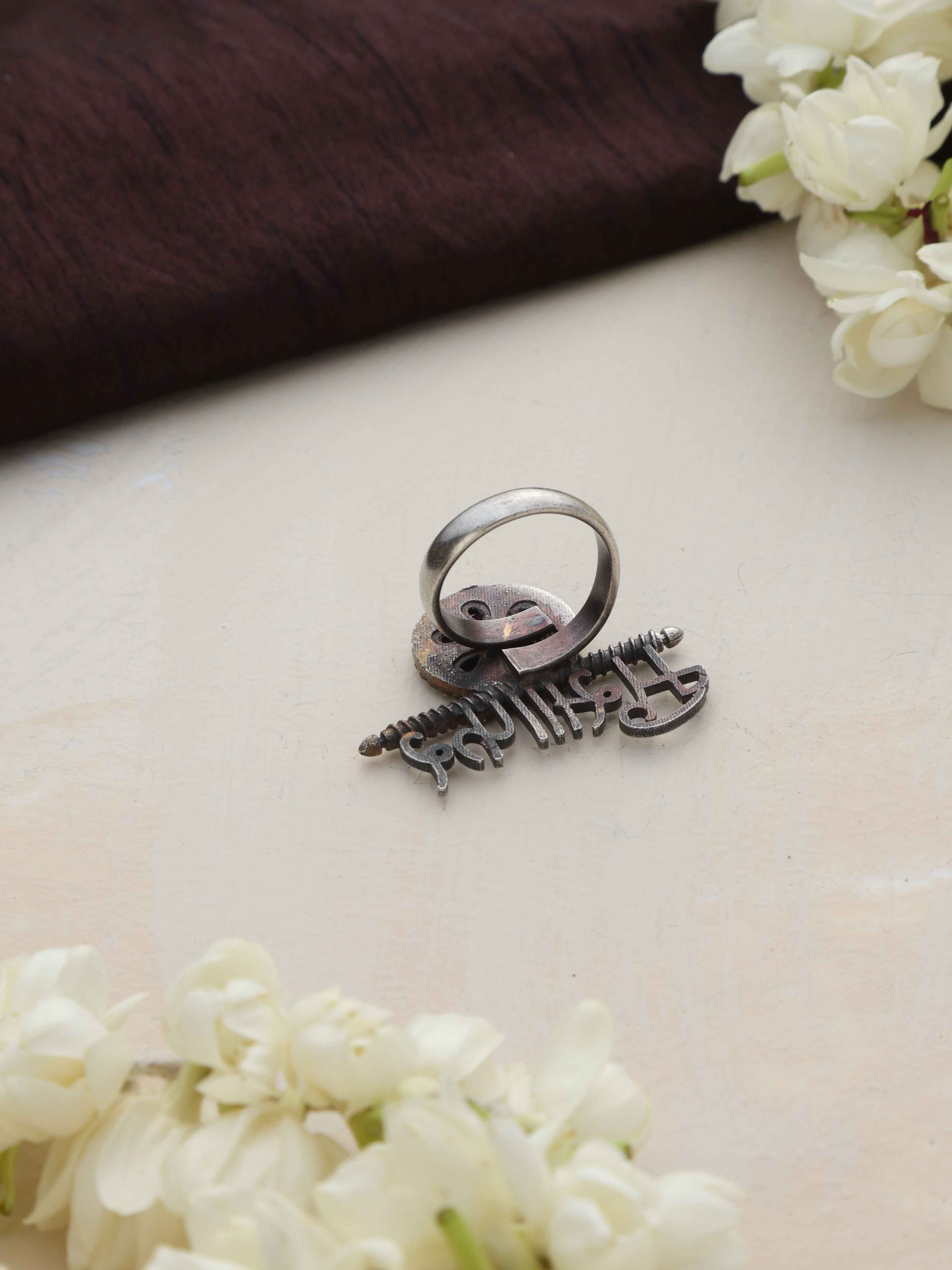 trueBrowns Silver Gold Tone Musafir Ring - Distacart