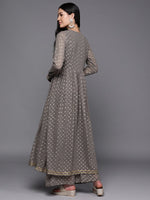 Thumbnail for Ahalyaa Women Grey Floral Empire Kurta with Palazzos - Distacart