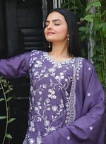 Thumbnail for Yash Enterprise Alluring Sequence Embroidered Work Lavender Silk Readymade Salwar Suit