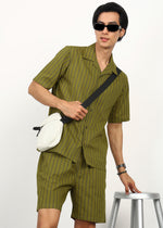 Thumbnail for Fabmade Olive Breeze Co-Ord Set - Distacart