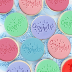 Thumbnail for celebration stencils toppers cutters congrats