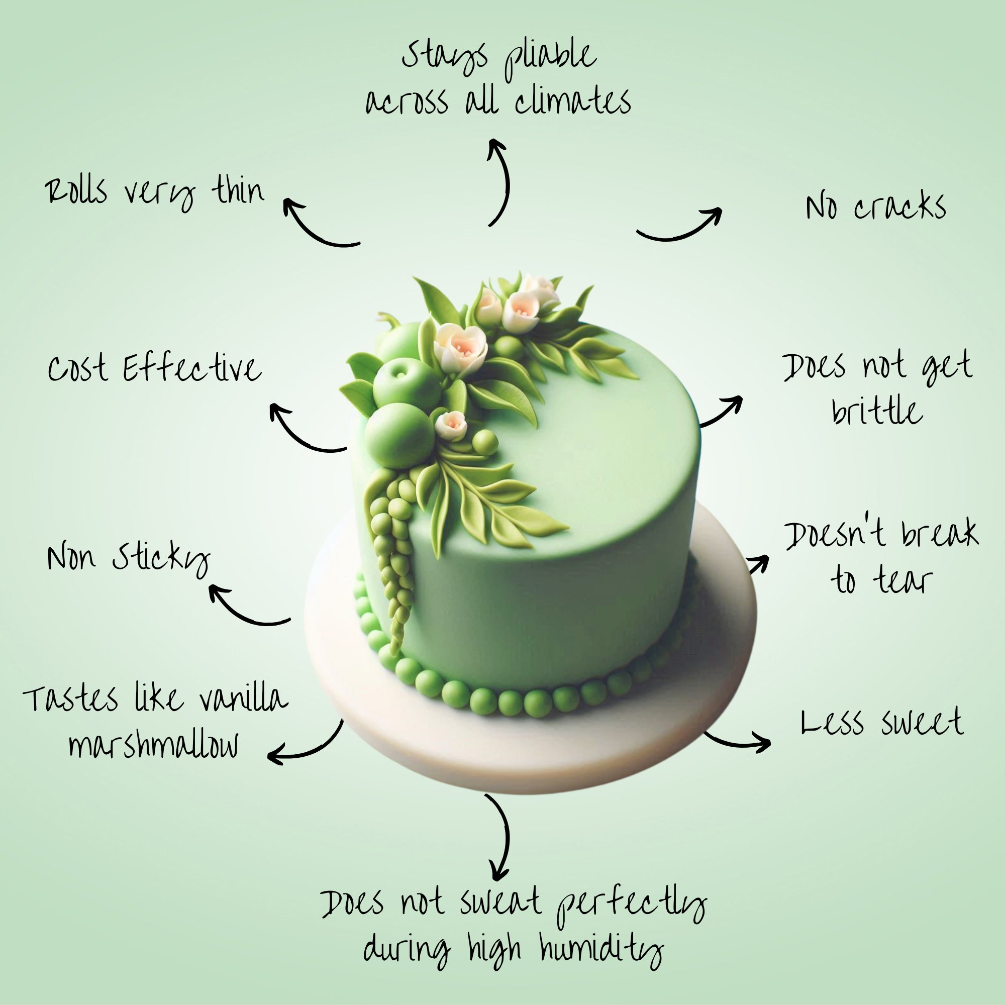 confect pea green sugarpaste br b 1 kg b
