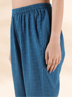 Thumbnail for trueBrowns Blue Cotton Dobby Co-ord Set - Distacart