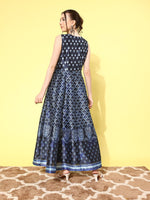 Thumbnail for Ahalyaa Floral Printed Maxi Ethnic Dress - Distacart