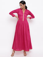 Thumbnail for trueBrowns Pink Gold Lace Dress - Distacart