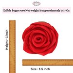 Thumbnail for confect edible sugar roses cake toppers for cupcakes doughnut cake decorations pack of 12 j4 roses 02