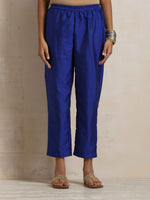 Thumbnail for trueBrowns Blue Silk Kurta Co-ord Set