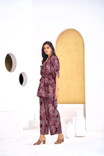 Thumbnail for BulBul Hetal Wine Co-Ord Set