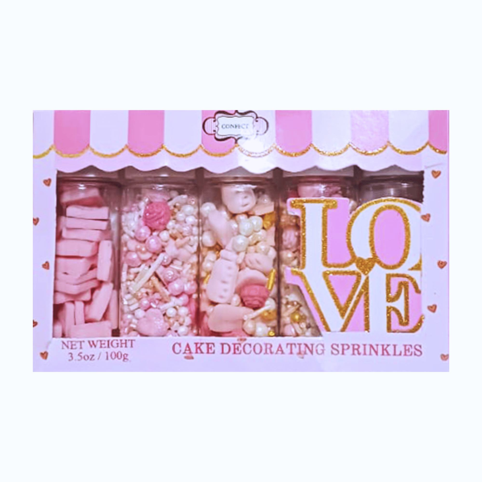 confect girls baby shower sprinkles edible sprinkles mix heart teddy baby feed bottle baby feet sprinkles pack of 5 baby shower 24