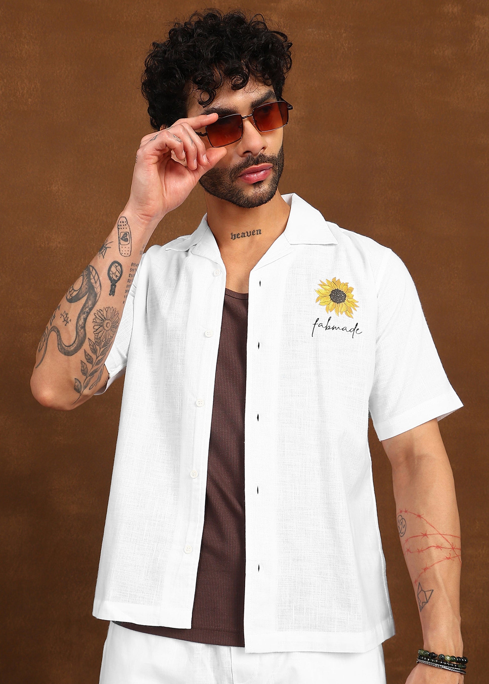 Fabmade Sunbloom Ivory Shirt - Distacart