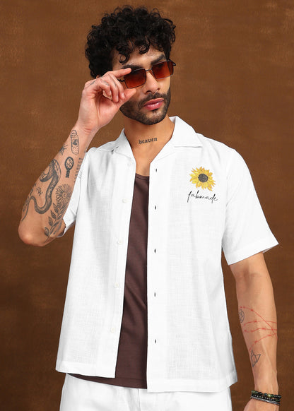 Fabmade Sunbloom Ivory Shirt - Distacart