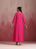 Thumbnail for trueBrowns Pink Cotton Dobby Kurta Set - Distacart