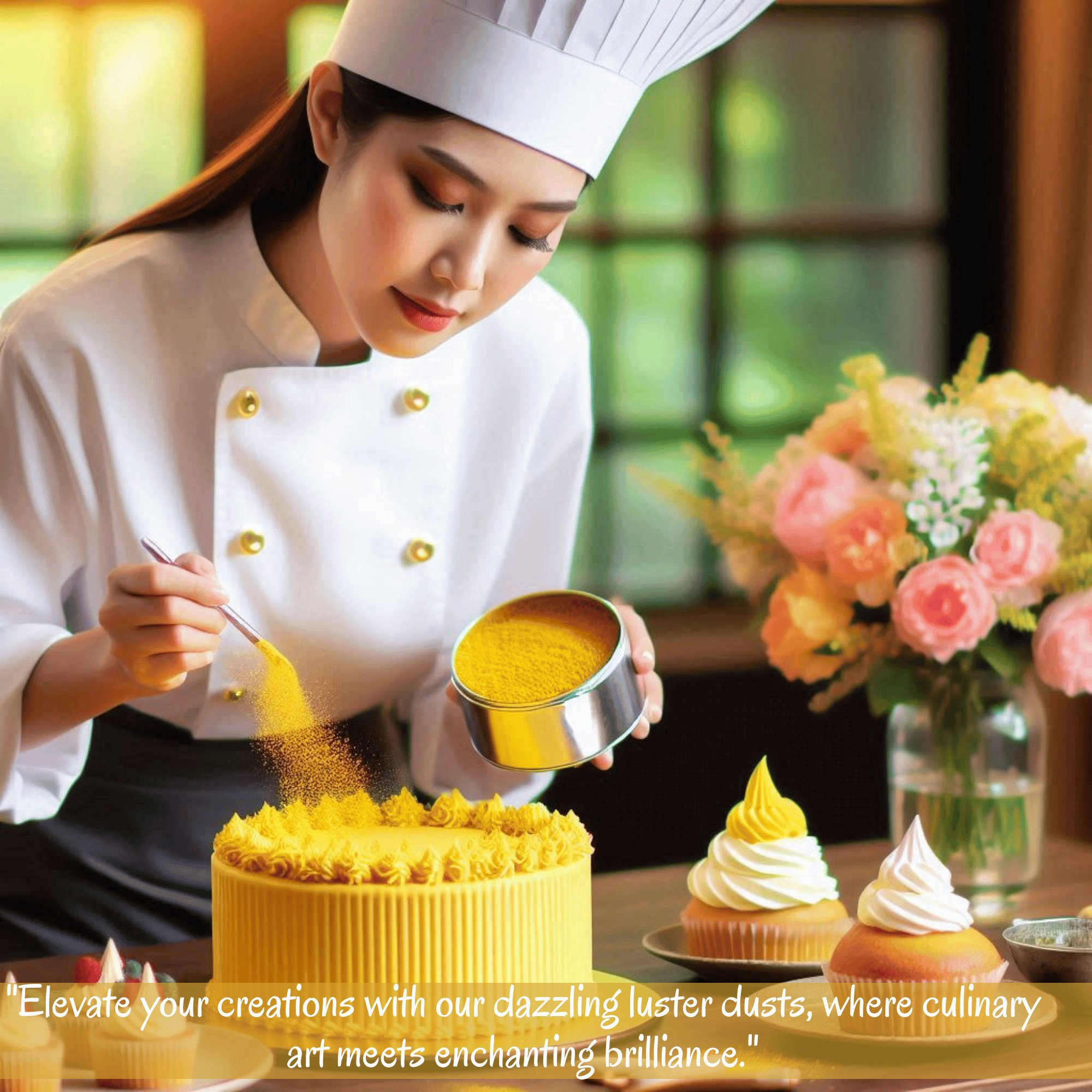 sunflower yellow edible luster dust5 g