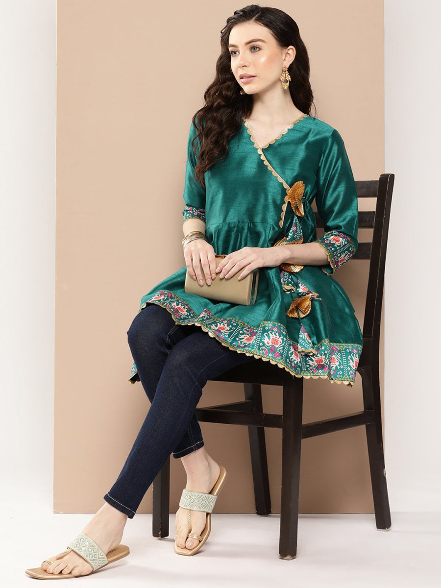 Ahalyaa Embroidered Ethnic Tunic - Distacart