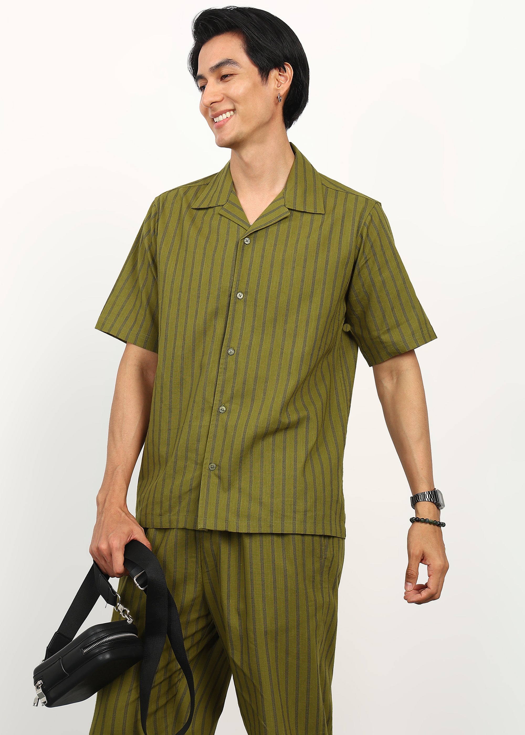 Fabmade Olive Rhythm Co-Ord Set - Distacart