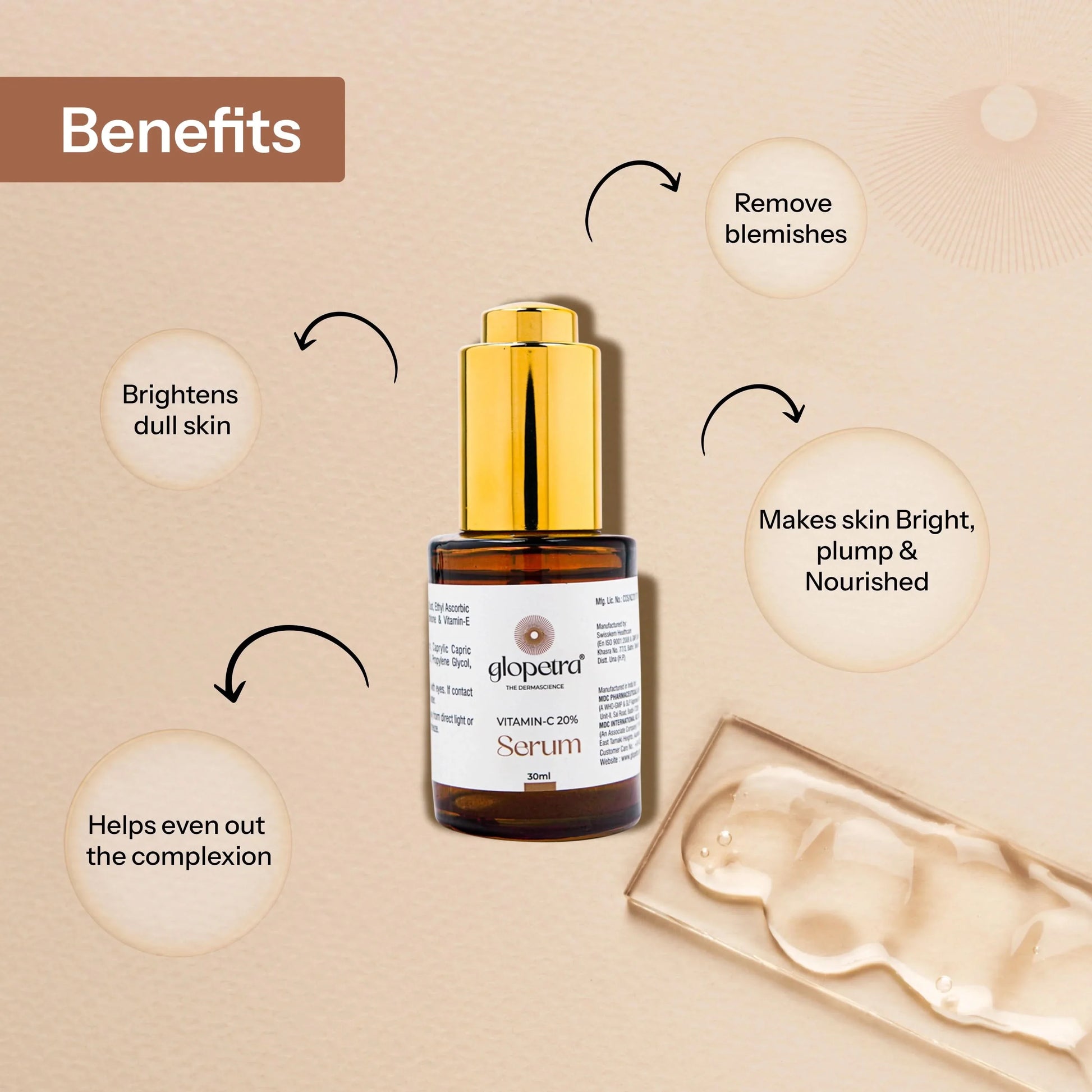 Glopetra Vitamin C Serum For Dull Skin - Dista