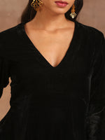 Thumbnail for trueBrowns Black Velvet Dress - Distacart